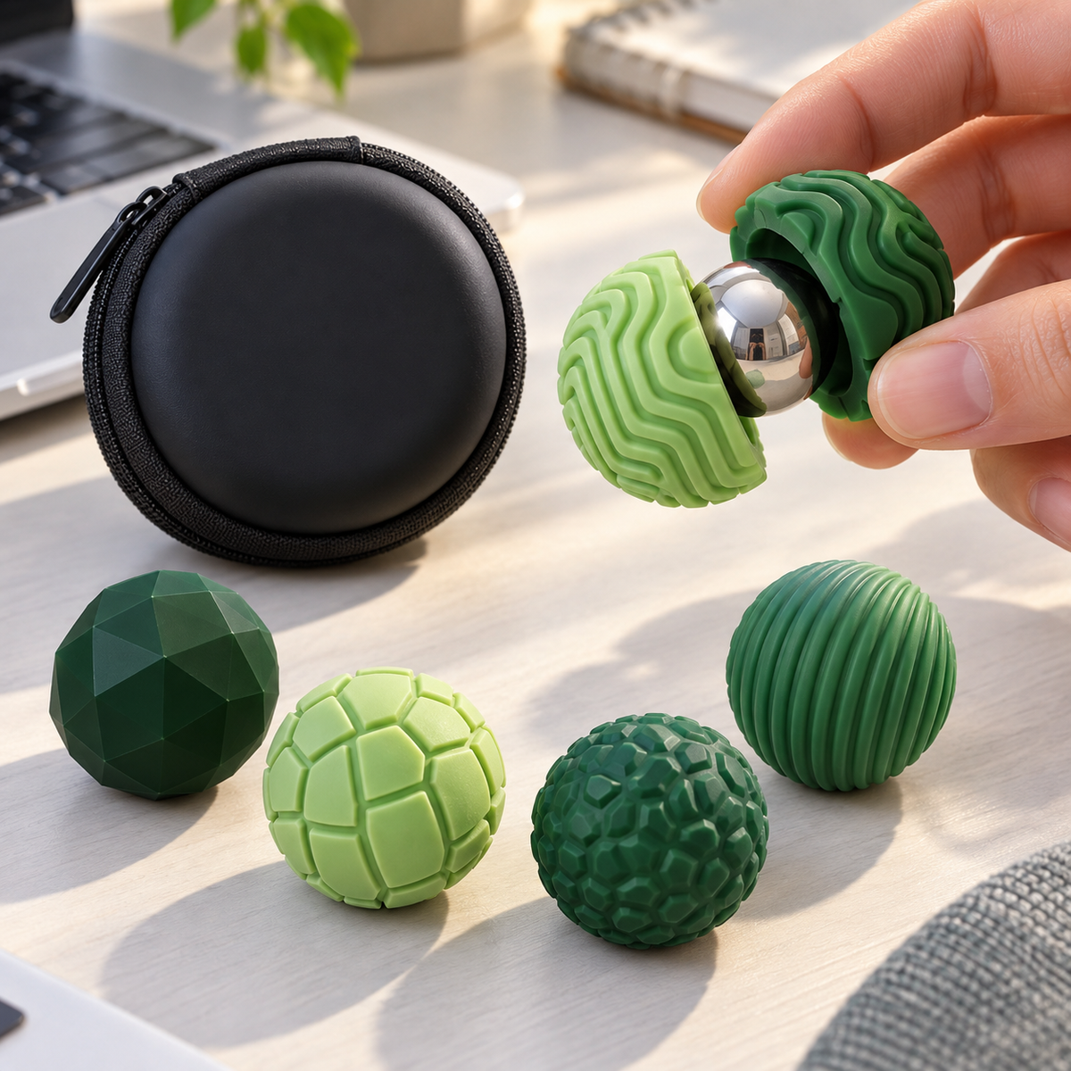 Magnetic Fingertip Fidget Balls – Silicone Desk Sensory Toy