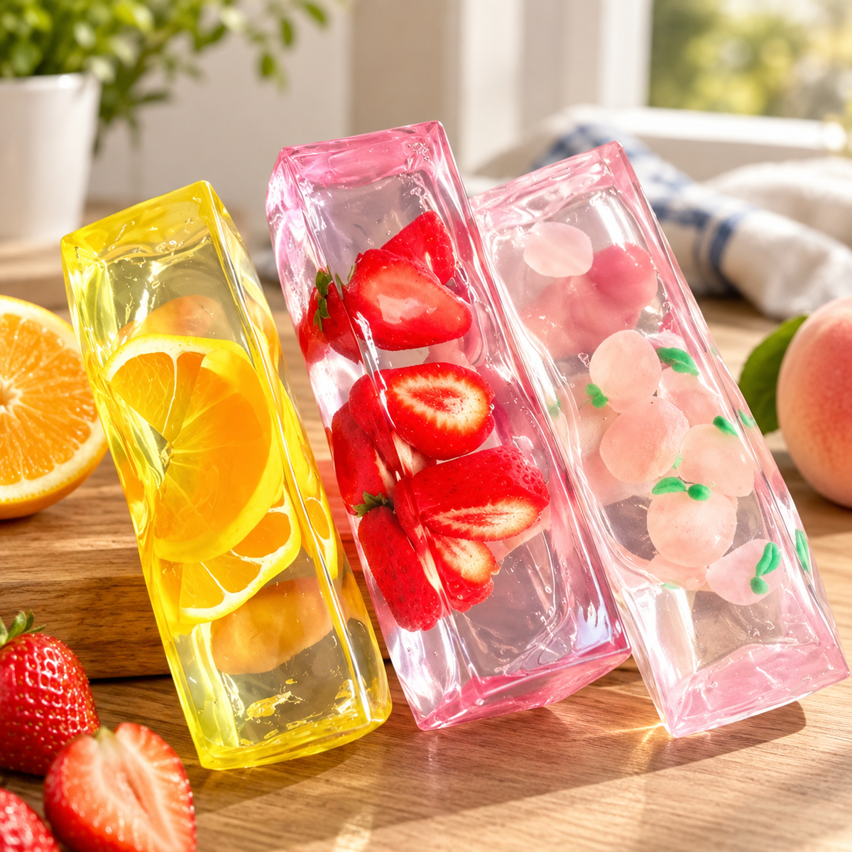 Fruit & Banana Squishy Ball – Moldable Sensory Squeeze Toy