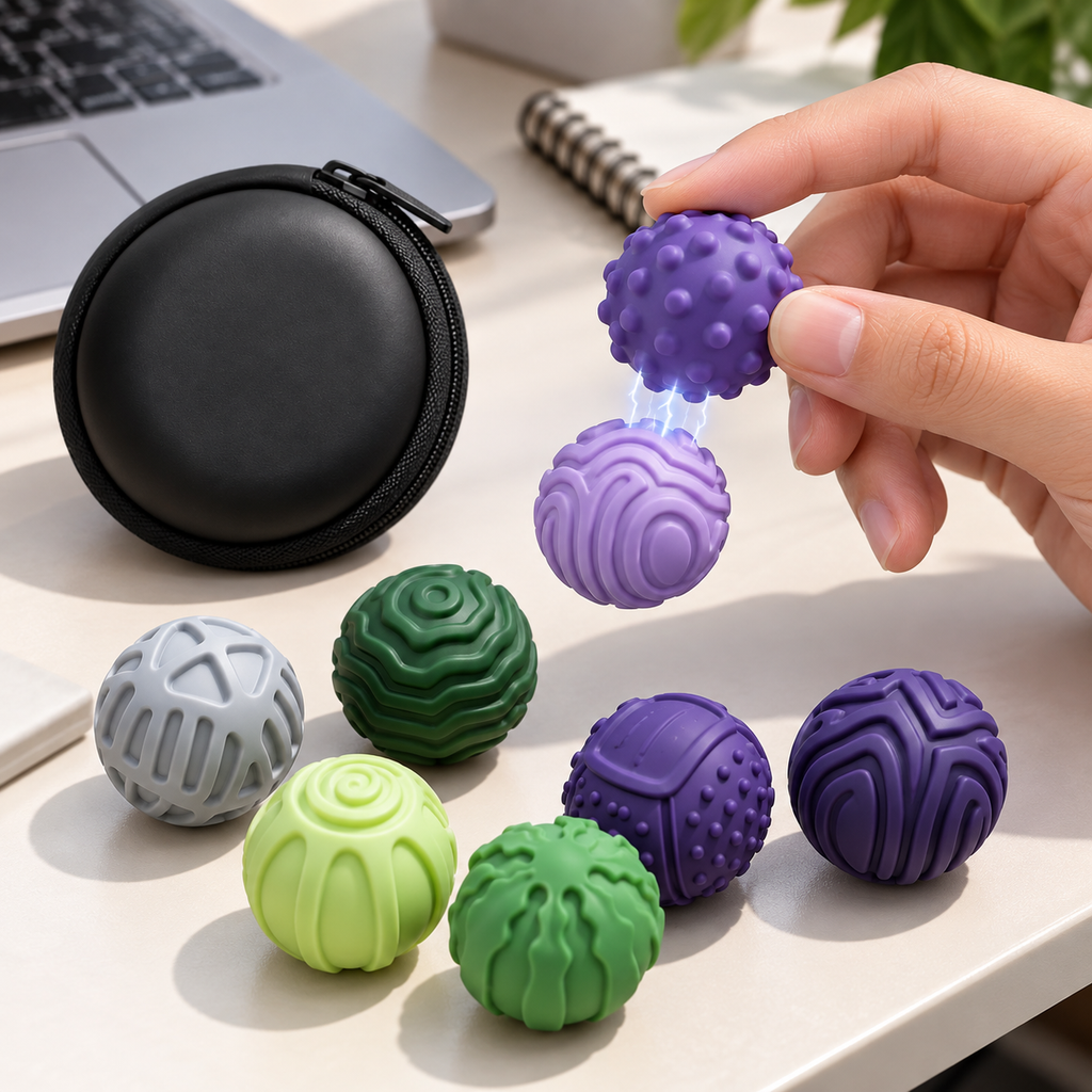 Magnetic Fingertip Fidget Balls – Silicone Desk Sensory Toy