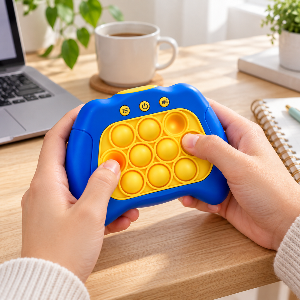Fast-Push Pop Fidget Game – Handheld Reaction Button Toy