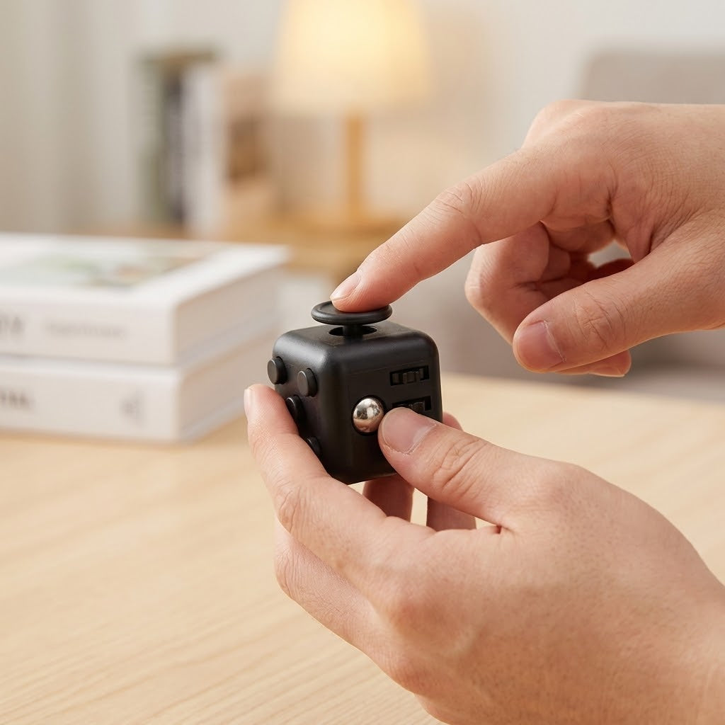 3x3 Fidget Dice Cube – Multi-Side Click & Flip Toy