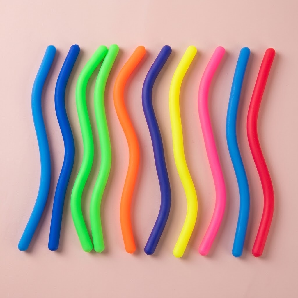 Stretchy Noodle Sensory Strings – TPR Pull Fidget Toy