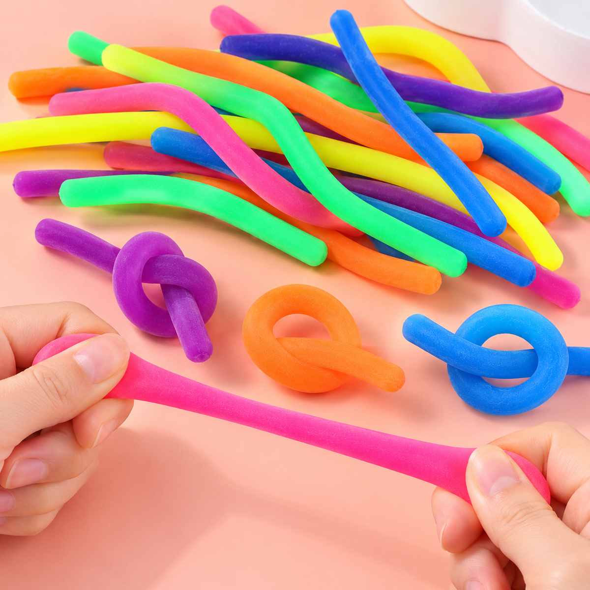Stretchy Noodle Sensory Strings – TPR Pull Fidget Toy
